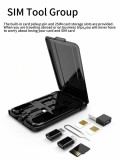 Urban survival card, 15W wireless charging, multi-function data cable, adapter storage box, folding mobile phone holder LOGO