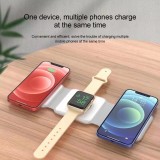 15W mobile phone watch three-in-one magnetic wireless charging magsafe two-way charging folding stand wireless charger