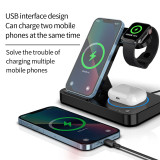 100W 4 in 1 Wireless Charger Stand Foldable Fast Charging Station For iPhone 14 13 12 Samsung S22 S21 Galaxy Apple Watch 8 7