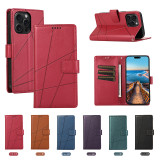 Business Leather Luxury Solid Color Wallet Card Phone Case Cover for Samsung A05 A05S A15 A25 A35 A55 S24 S23 S22 Plus Ultra