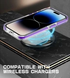 Wireless Magnetic Suction Charge for iphone15 14 13 12 11promaxpuls Transparent TPU Soft and Hard Combination Magsafe case Cover