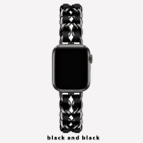 Metal Strap for Apple Watch Band 9 8 Ultra 49mm 7 SE 6 5 41mm 45mm 42mm 44/40mm Women Lady Gold steel Leather Bracelet Wristband