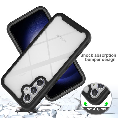 Hybrid TPU/PC Case for Samsung Galaxy A35 A55 5G Built-in PET Screen Protector 360 Degree Shockproof Shell Rugged Armor Cover