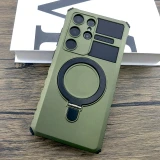 Shockproof Armor For Magsafe Wireless Case For Samsung Galaxy S24 S23 S22 Ultra S21 Plus Note 20 S 24 23 22 21 Ring Holder Cover