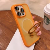 Luxury Magsafe Wireless Charging Case For iPhone 11 12 13 14 15 Pro Max Plus Magnetic Ring Bracket Camera Protection Cover