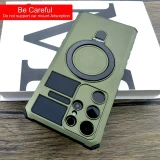 Shockproof Armor For Magsafe Wireless Case For Samsung Galaxy S24 S23 S22 Ultra S21 Plus Note 20 S 24 23 22 21 Ring Holder Cover