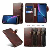 for iPhone 14 13 12 15 XS MAX XR 8 15 Plus Luxury Vintage Cowhide Genuine Real Leather Case Flip Wallet Card Business Phone bag