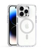 Wireless Magnetic Suction Charge for iphone15 14 13 12 11promaxpuls Transparent TPU Soft and Hard Combination Magsafe case Cover