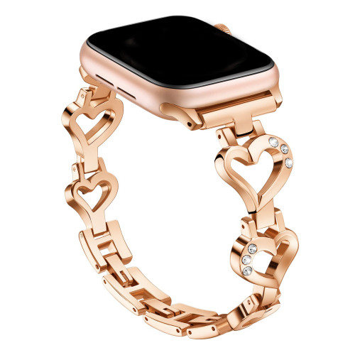 Metal Watch bands Compatible with Apple Watch Band Bling Diamond Rhinestone Wristband Jewelry Strap Series 8 7 6 5 4 3 2 1 SE