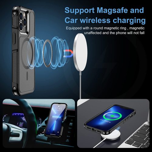 Compatible with iPhone 15 14 13 12 Case Compatible with Magsafe Charger Classic Soft Silicone Bumper Ultra Slim Shockpr
