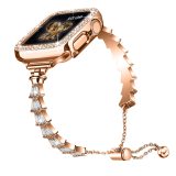 Metal Watch bands Compatible with Apple Watch Band Bling Diamond Rhinestone Wristband Jewelry Strap Metal Watch bands Series 8 7 6 5 4 3 2 1 SE