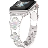 Metal Watch Band Women Diamond Bracelet Strap Belt for Apple Watch Ultra2 49/45/44/42/41/40/38mm Iwatch Series 8 7 SE 6 5 4 3