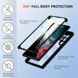 360 Full Body Screen Protector Transparent Case For Samsung Galaxy S24 Ultra S23 S22 Plus S21FE A52 A54 A53 A14 A13 Phone Cover