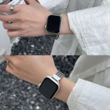 Metal Strap For Apple Watch UItra 8 7 49mm 45mm 44mm INS Stainless Steel Bracelet For iWatch Series 6 5 4 SE 42mm 40mm 38mm Band