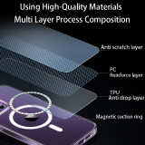 Clear Phone Case For iPhone 14 13 12 11 15 Pro Max For Magsafe Magnetic Wireless Charging Animation Case 7 8 XR XsMax Cover Case