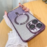 Glitter Plating Magnetic Phone Case  For iPhone 15 14 13 12 11 Pro Max 15 Plus Magsafe  Bling Colorfull Wireless Charging Cover