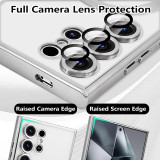 Electroplated With Magsafe Case For Samsung Galaxy S24 S23 S22 S21 Note 20 Ultra S23 FE Soft Magnetic Lens Protection Glass Film