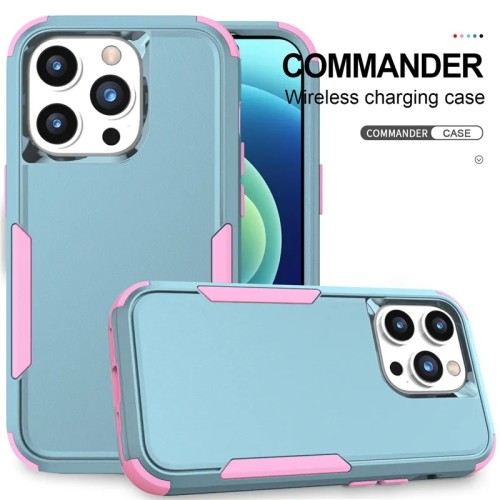 3 IN1 For iPhone 14 13 12 11 15Pro Max XR XS Max X SE 6 7 8 PLUS Heavy Duty Shockproof Armor Hybrid Rugged Silicone Hard Cover