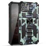 For iPhone 11 12 13 14 15Pro MAX MINI X XR XSMAX XS SE 7 8 PLUS Hybrid Armor Military Grade Camouflage Built-in Kickstand Case