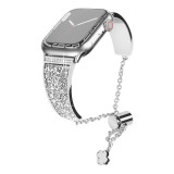 Metal band compatible with apple watch 9/8/7/6/5/4/3/2 SE ulera shiny rhinestone bracelet for iwatch38/40/41/42/44/45/49mm band