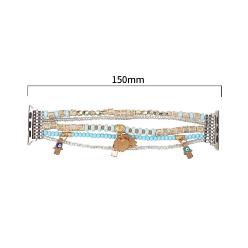 Bracelet Band For Apple Watch Strap 49mm Ultra 2 40mm 38mm 41mm Elastic Beaded Pendant Strap for iWatch Series 9 8 7 6 5 4 3 SE