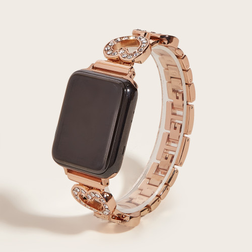 Strap Compatible With Apple Watch 38mm 40mm 41mm Bling Band for Women Shiny Diamond Bracelet for iWatch 8 7 6 SE 5 4 45mm