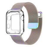 Milanese Case+Strap for Apple Watch Band 9 8 7 6 SE 5 4 49MM 41mm 40mm 44mm 42mm 38mm Watchband For Iwatch Series 9 Correa 45mm