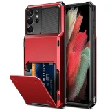 Credit Card Holder Slot Cover For Samsung Galaxy S23 S22 Ultra S21 Plus S20 FE Note 20 A13 A34 A54 A14 Wallet Pocket Phone Case