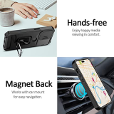 Magnetic 360 ° Bracket Sliding Window Phone Case With Hidden Card Slot For iPhone 15 14 13 12 Promax PC Anti Drop Cover