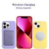 Fashion Magnetic For MagSafe Wireless Charging Liquid Silicone Case For iPhone 15 14 12 11 13 Pro Max Square Shockproof Cover