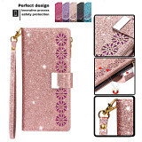 For Samsung Galaxy S24 Ultra Plus A14 A34 A54 5G A13 A33 A53 A52S 5G Wallet Case Leather Glitter Magnetic Flip Kickstand Cover