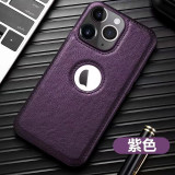 Luxury Leather Case for Apple iPhone 15 Pro MAX  14 13 12 11 XS XR 7 8 Plus Original Logo Hole Silicone Lens Protection Cover