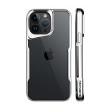 Plating Soft Rubber Border Phone Case For iPhone 11 12 13 14 15 Pro Max Plus Lens Protection High Transparent Back Plate Case