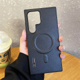 Magnetic Leather Case for Samsung Galaxy S24 S23 S22 S21 Ultra Plus FE Cover Chagre Magsafe Deer All-round Camera Shell