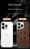 Luxury Business Leather Phone Case For Iphone 13 12 14 15 Pro Max Crocodile Pattern Leather Phone Shell For IPHON 14 15 Promax
