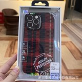 Aramid plaid pattern For iPhone 15 Pro Max 14 13 12 Pro max phone case Comfortable feel Trendy For iPhone 14 15 Pro case