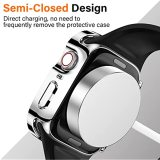 Waterproof Case for Apple Watch 7 8 9 45mm 41mm Screen Protector Glass+Cover Bumper Tempered iWatch 5 SE 6 44mm 40mm Accessories