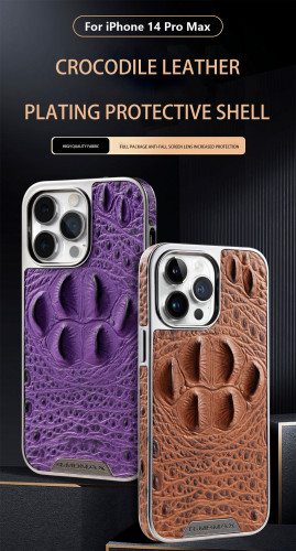 Luxury Business Leather Phone Case For Iphone 13 12 14 15 Pro Max Crocodile Pattern Leather Phone Shell For IPHON 14 15 Promax