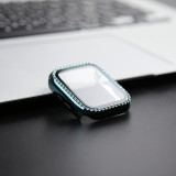 Glass+Watch Cover for Apple Watch 45mm 41mm 40mm 44mm 38mm 42mm Bling Case Diamond Bumper Protector for iwatchSE 9 8 7 6 5 4 3 2