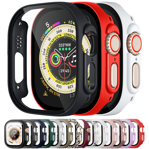 Glass+ Cover For Apple Watch case Ultra 2 49mm smartwatch Bumper+Screen Protector Tempered iwatch series apple watch Accessories