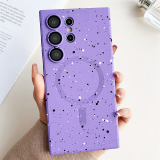 Speckle Ink Starry Sky Soft Silicone Magnetic For Magsafe Case For Samsung Galaxy S24 S23 S22 S21 Plus Ultra FE Note 20 10 Cover