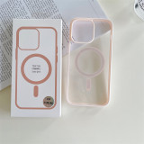 Original Clear Bumper Magnetic For Magsafe Case For iPhone 14 13 12 11 Pro Plus Max Mini X XS XR 7 8 SE3 Wireless Charging Cover