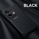 For Xiaomi Poco M6 Pro 4G Case Car Magnet Holder Soft Leather Phone Case For Poko Little Poco M6Pro M 6 POCOM6 4G Pro Back Cover