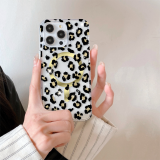 Leopard Print Pattern Hard Magnetic Case For iPhone 15 14Plus 13 12 Pro Max For Magsafe Wireless Charging Clear Shockproof Cover
