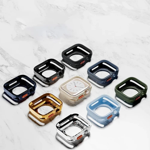 Screen Protector For Apple Watch Case 45MM 41MM 44MM 40MM 49MM TPU bumper Soft Cover for iwatch series 9 8 7 SE 6 5 4 Ultra 2