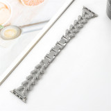 For Apple Watch Band Ultra 49mm 40mm 44 42mm 38mm Diamond Steel Luxury Chain Strap+Case Bracelet for IWatch 8 7 6 SE 5 41 45mm
