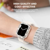 Bling Crystal Bumper Cover for Apple Watch Case 41mm 45mm Diamond PC Protective Hard PC Frame for IWatch Series 9 8 7 41mm 45 mm