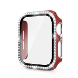 Bling Glass+Cover For Apple Watch Case 45mm 41mm 40mm 44mm 42mm 38mm Diamond bumper+Screen Protector iwatch series 7 9 8 5 6 SE