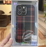Aramid plaid pattern For iPhone 15 Pro Max 14 13 12 Pro max phone case Comfortable feel Trendy For iPhone 14 15 Pro case