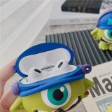 Disney Cute Monsters Inc Mike Wazowski Keychain Airpods 1/2 pro 3 Soft Silicone Case Bluetooth Headset Box Protective Case